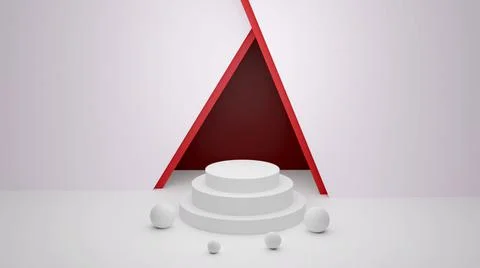 3d rendering podium for product placement and editable color Stock Illustration