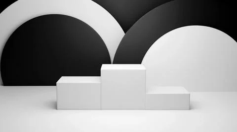 3d rendering podium for product placement and editable color Иллюстрация