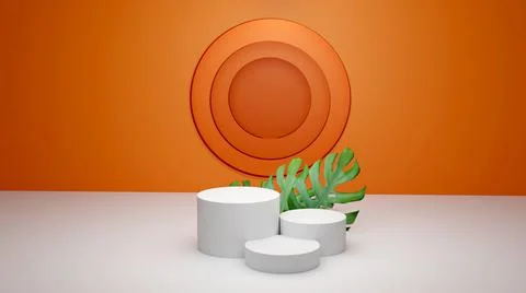 3d rendering podium for product placement and editable color Иллюстрация