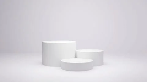3d rendering podium for product placement and editable color Stock Illustration