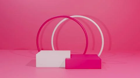 3d rendering podium for product placement and editable color Иллюстрация