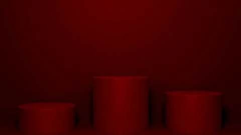 3d rendering podium for product placement and editable color Stock Illustration