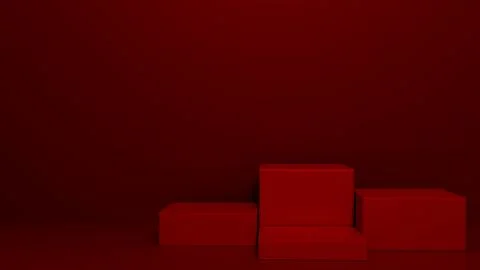 3d rendering podium for product placement and editable color Stock Illustration