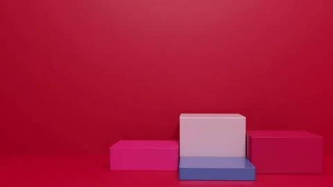 3d rendering podium for product placement and editable color Иллюстрация