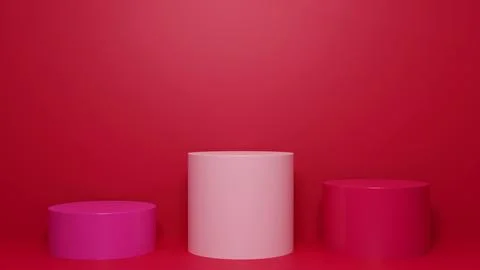 3d rendering podium for product placement and editable color Stock Illustration