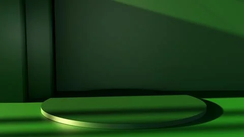 3d rendering podium for product placement and editable color Stock Illustration