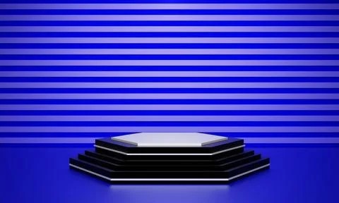 3d rendering podium stage wall room background Foto stock
