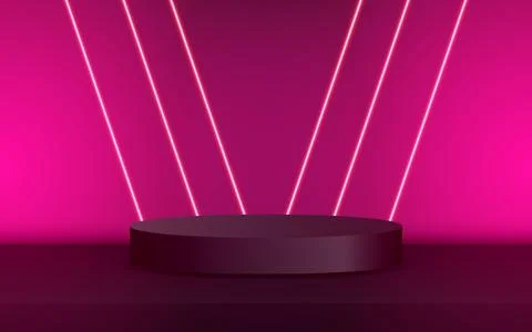 3D rendering of podium stand for product display mockup. Stock Illustration