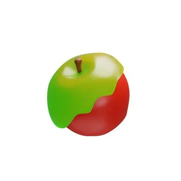 3d rendering poison witch apple. Stock Illustration