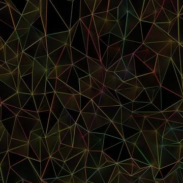 3D rendering polygon abstract isolated on black background Stock Illustration