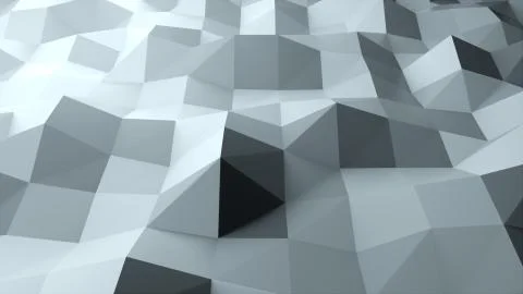 3d rendering polygonal abstract background. Computer generation low poly waving 스톡 일러스트
