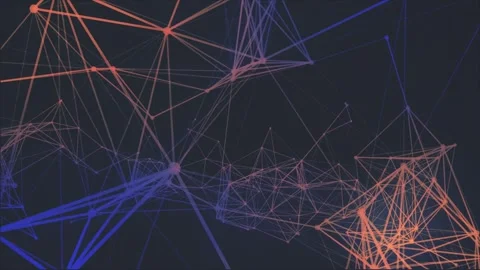 3d rendering polygonal background with dots and lines. Stock Footage 288897695