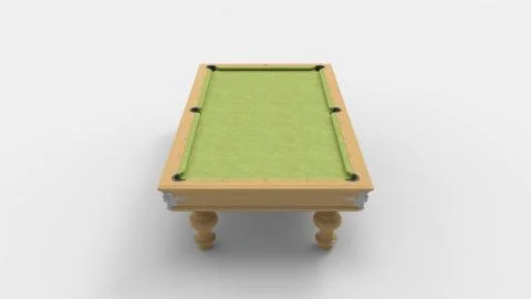 3d rendering of a pool table isolated in a studio background Illustrazione stock
