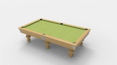 3d rendering of a pool table isolated in a studio background Illustrazione stock