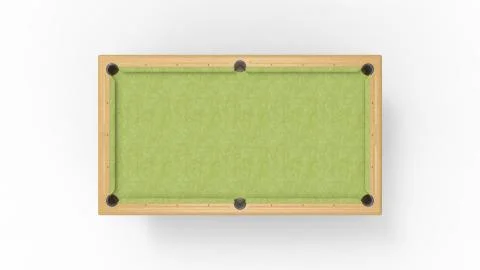 3d rendering of a pool table isolated in a studio background Illustrazione stock