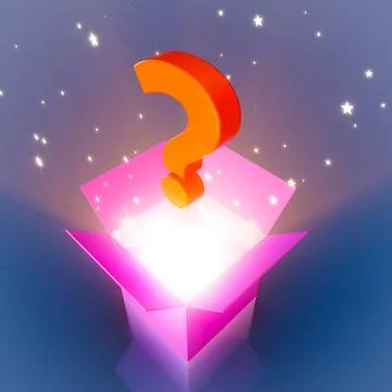 3D Rendering - Pop the Question Concept Stock Illustration