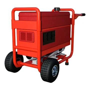 3D Rendering Portable Generator on White Stock Illustration