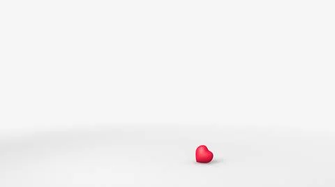 3D rendering of a postcard with a red heart. 스톡 일러스트