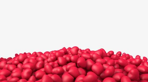 3D rendering of a postcard with a red heart. 스톡 일러스트