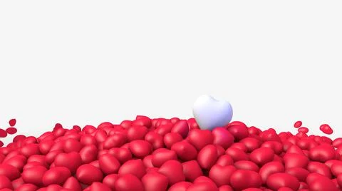 3D rendering of a postcard with a red heart. Stock-Illustration