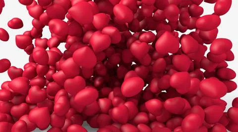 3D rendering of a postcard with a red heart. 스톡 일러스트