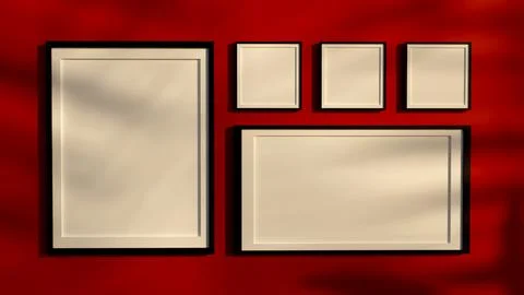 3d rendering Poster Photo frame nature with shadows mockup Иллюстрация