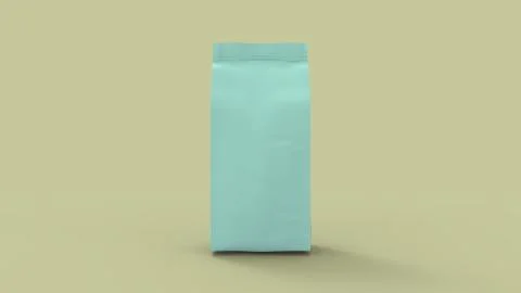 3d rendering of a pouch packaging isolated in studio background Illustrazione stock