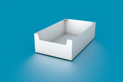 3D Rendering of Product Container White Shopping Box Mock Up 스톡 일러스트