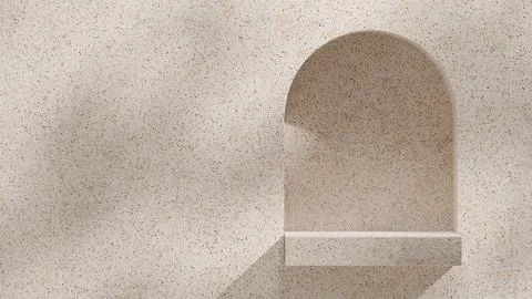 3D rendering of a product display podium with marble texture Stock Illustration