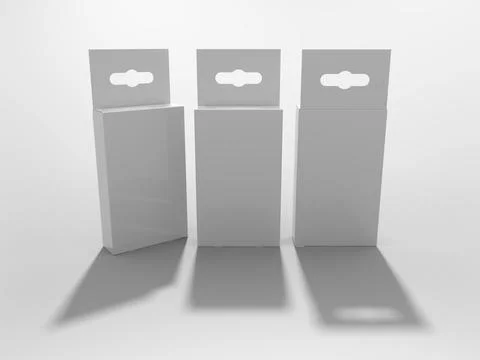 3D Rendering Product Packaging Template Stock Illustration