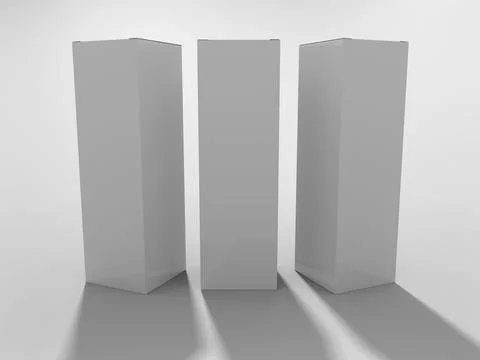 3D Rendering Product Packaging Template Illustrazione stock