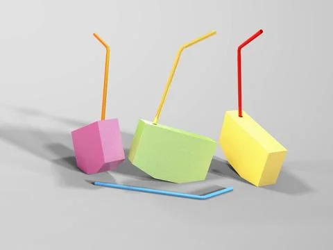 3D Rendering Product Packaging Template Stock Illustration