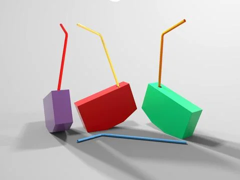 3D Rendering Product Packaging Template Stockillustratie