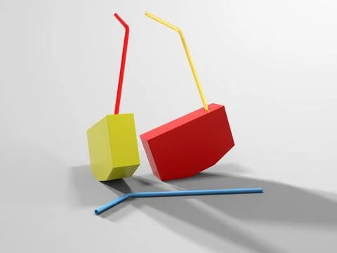 3D Rendering Product Packaging Template Illustrazione stock