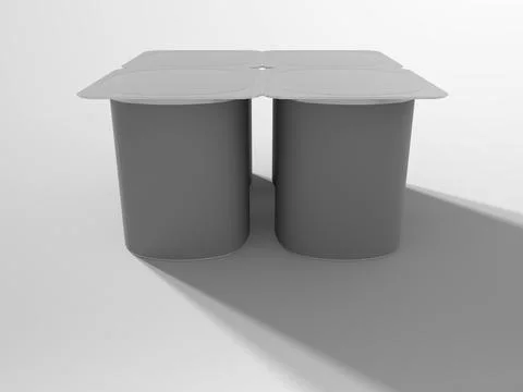 3D Rendering Product Packaging Template Stockillustratie