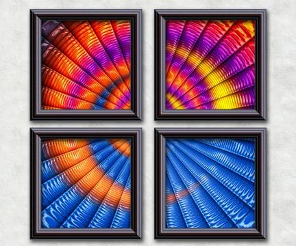 3D rendering puff pixels artwork gallery Illustrazione stock