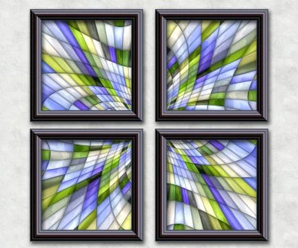 3D rendering puff pixels artwork gallery Illustrazione stock