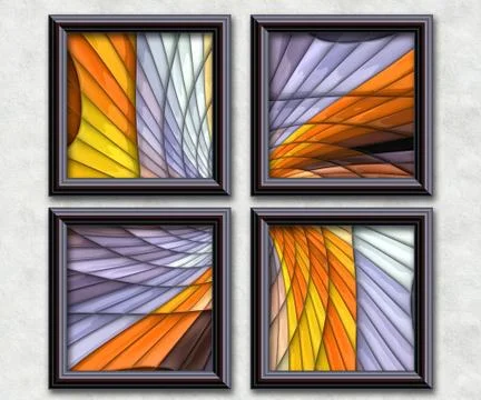 3D rendering puff pixels artwork gallery 스톡 일러스트