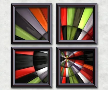 3D rendering puff pixels artwork gallery 스톡 일러스트