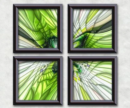 3D rendering puff pixels artwork gallery Illustrazione stock