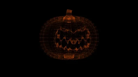 3d rendering pumpkin wireframe high poly mesh Stock Footage 106273104