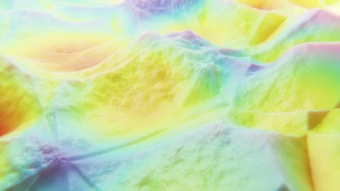 3D rendering of purple fluid wave pattern rendered in seamless loop Stock Footage 281474226