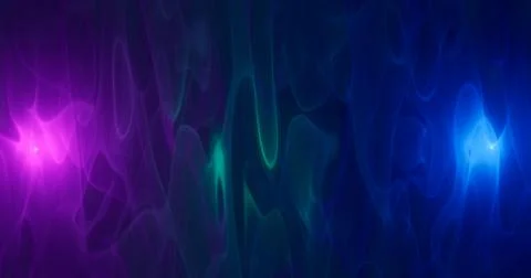 3d rendering. Purple, pink and blue cloud smoke on black isolated background. Stock Illustration