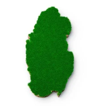 3D rendering of the Qatar map Geography Cartography and topology illustration Stock Illustration