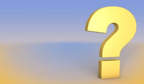 3D Rendering of a Question Mark concept Stock Illustration