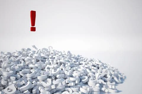 3D rendering of question mark 스톡 일러스트