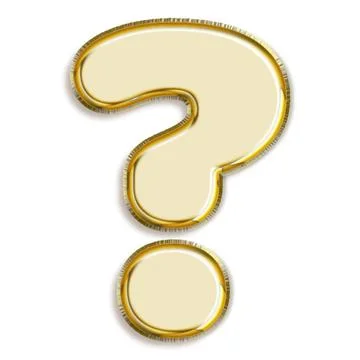 3D rendering of question mark isolated on a white background Stock Illustration