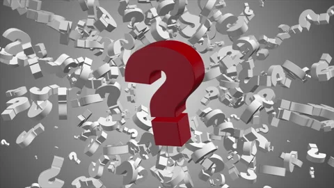 3D Rendering of Question Symbol Animation Stock Footage 166401706