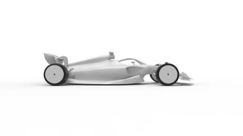 3D rendering of a race car ground effect new rules concept isolated Stock Illustration