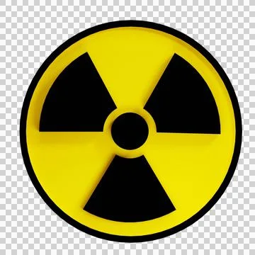 3D rendering, Radiation icons sign, caution danger symbol Stock-Illustration